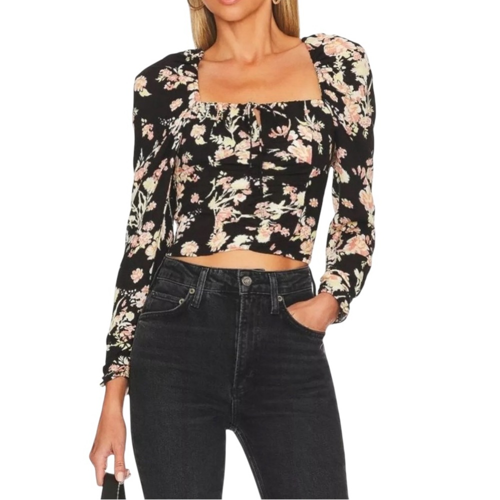 Free People NWT Hilary Printed TOP SIZE M